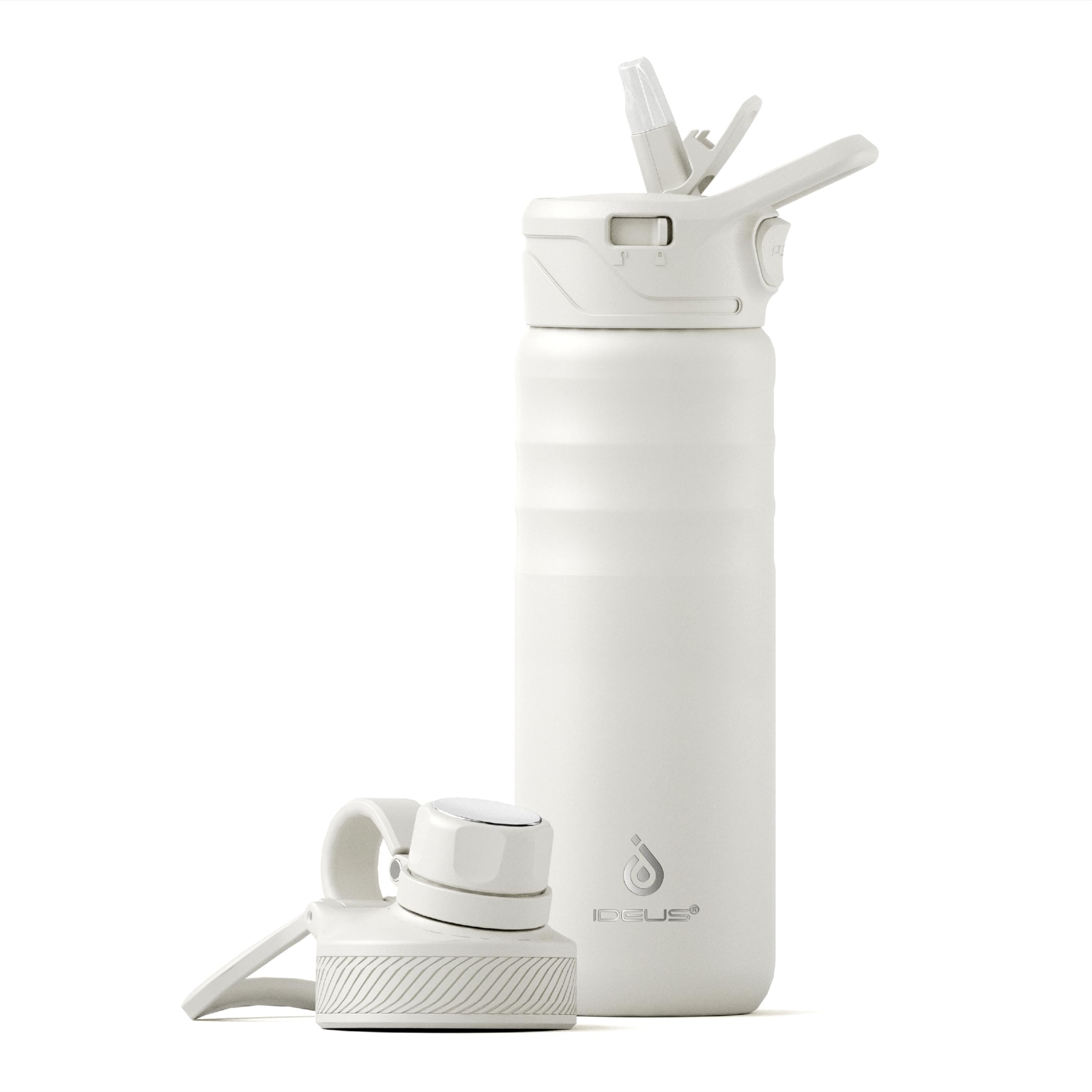 IDEUS Vacuum Insulated Water Bottle 710ml/24oz, Leak-Proof Stainless Steel Water Bottle, Double Wall Flask, Metal Sports Canteen with 2 Lids — image 1
