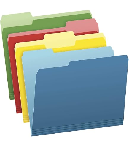 Blue Summit Supplies 200 Pack Blue File Folders - Letter Size, 1/3 Cut Tabs, 11pt Durable Paper