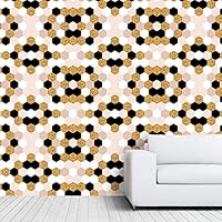 Wall Mural Geometric Pattern Removable Self-Adhesive Wallpaper Wall Decoration for Bedroom Living Room - 66x96 inches