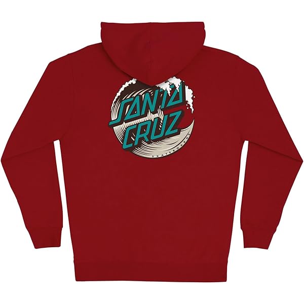 Amazon.com: SANTA CRUZ Wave Dot P/O Hooded Heavyweight Sweatshirt