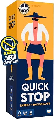 QuickStop - Juego de Mesa para Familia y Amigos - 2 a 7 Jugadores - 15min