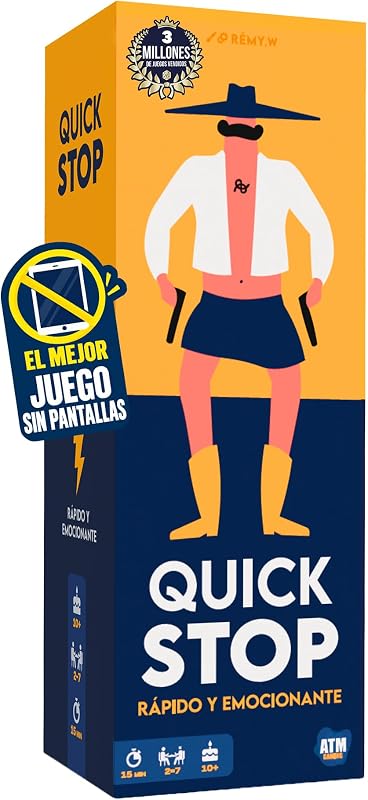 QuickStop - Juego de Mesa para Familia y Amigos - 2 a 7 Jugadores - 15min