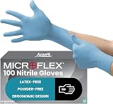 Ansell TouchNTuff 92-134 Nitrile Gloves 9 L Blue 100 pcs