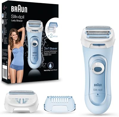 Braun Silk-épil 5-160 Lady Shaver 3-in-1 Wet & Dry UK 2 Pin Blue