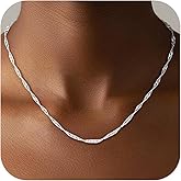 Goldegg 925 Sterling Silver Chain for Women, Diamond Cut 2mm Singapore Chain Lobster Claw Clasp Silver Jewelry Gifts for Women Mom Girlfriend