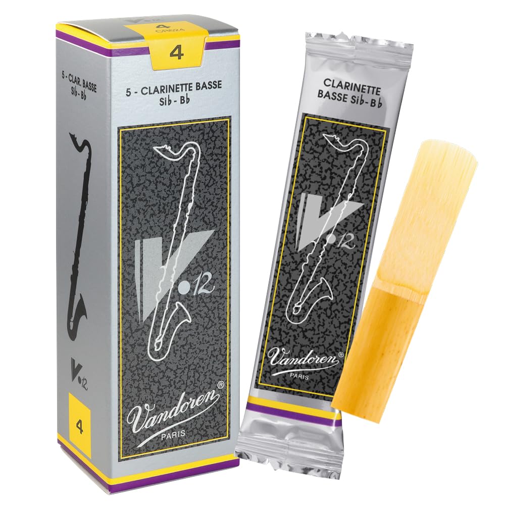 Vandoren V12 Bass clarinet reeds, box of 5 - Strength 4