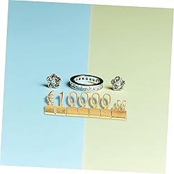 Totority 10pcs Metal Tag Adjustable Jewelry Cubes