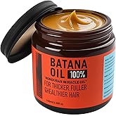 Batana Oil for Hair Growth, 100% Raw &amp; Organic Dr. Sebi Hair Growth Oil | Unrefined Cold-Pressed Formula for Thicker, Batana Hair Mask for Women, 3.38Fl Oz(Pack of 1)