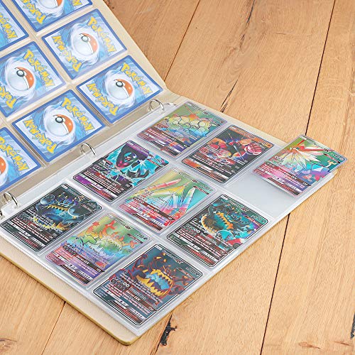 RETTACY Baseball Card Sleeves 9-Pocket,Transparent Trading Card Page Protectors 3 Ring Binder for Pokemon Trading Cards,Baseball Cards,Business Cards,30 Pack - Thumbnail 3