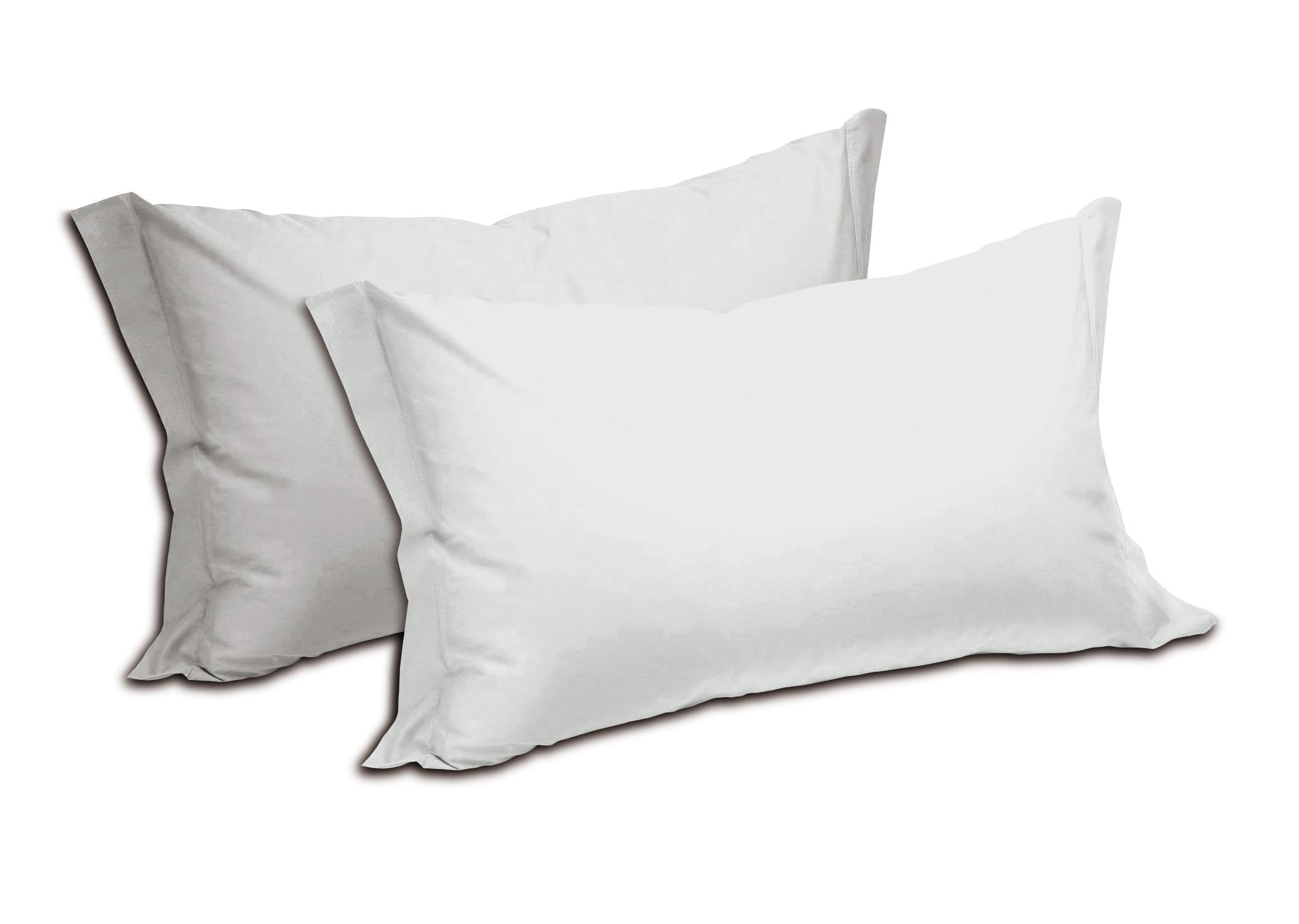 Plain Dyed 100% Pure Cotton Pillowcases, Pack of 2 with Envelope Closure, Soft, Lightweight, Breathable, Size: 52 x 82 cm (Cream)