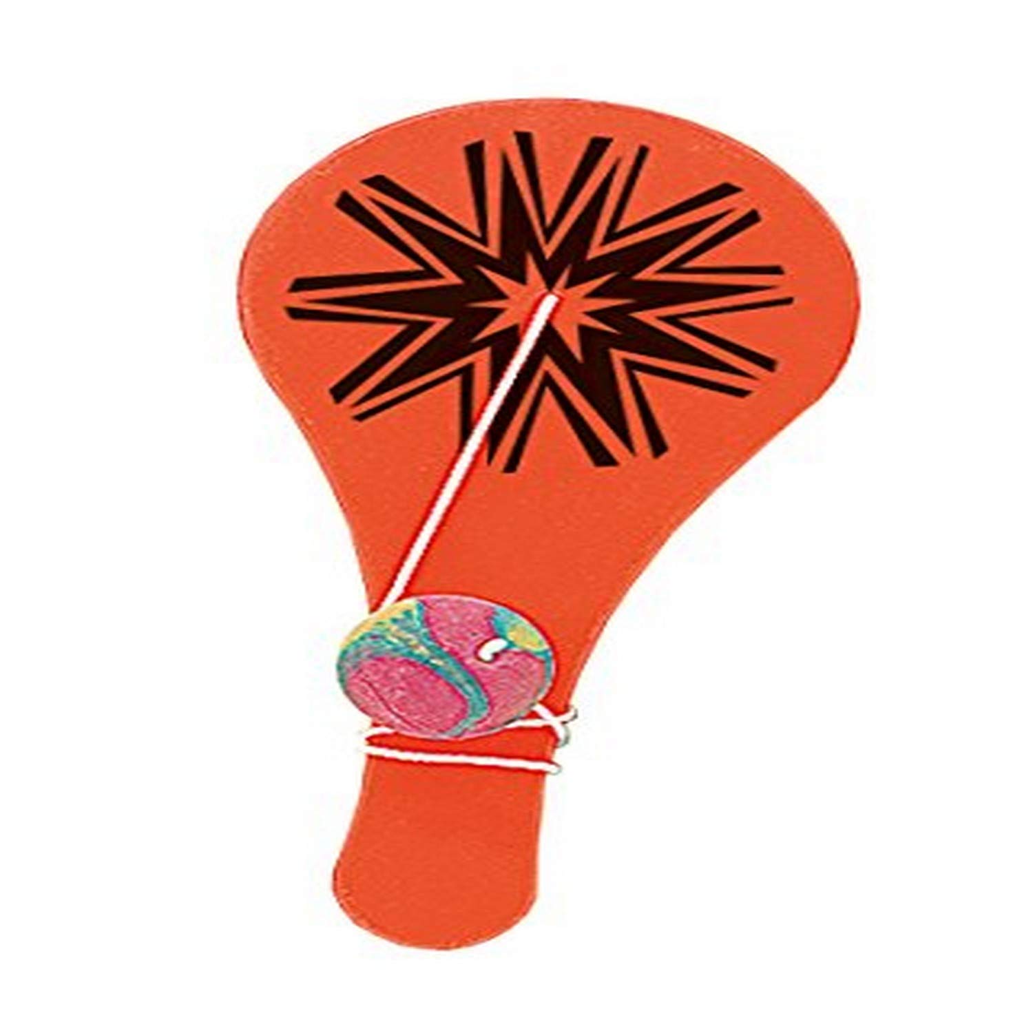 Assorted Color Paddle Balls in Net Bag - Pack of 8 - Fun and Vibrant Outdoor Game for Kids and Adults