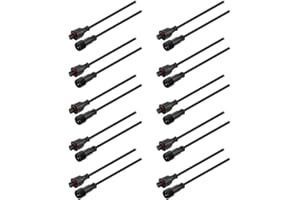 ALITOVE 3 Pin Xconnect Pigtail Waterproof Electrical Connectors 18AWG 6in/15cm Compatible with ASIN B0923SDR5T B0CM95W84B B0CW9NQ12K B0CM976SKW for WS2811 Outdoor Halloween Christmas Lights(10-Pair)