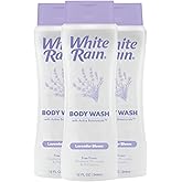 White Rain Lavender Moisturizing Body Wash for Women & Men - Lavender Body Wash for Dry Skin, Gentle Paraben-Free Formula with Botanical Extracts for Everyday Use, 12 fl oz, Pack of 3