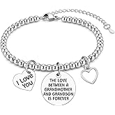 Grandmother Gifts from Grandson Grandmother Bracelet Gifts for Birthday Stainless Steel Bracelet Grandma Gift Ideas NaNa Bracelets Christmas Birthday Retirement Gift for Grandma Nana Bracelets