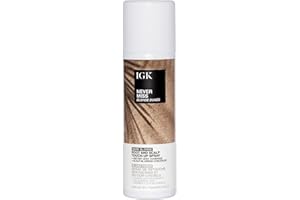 IGK NEVER MISS Root & Scalp Touch-Up Spray - Dark Blonde | Temporary Gray Coverage for Roots & Thinning Hair | Waterproof, Sweat-Resistant, Non-Flaking | With Biotin, Rosemary & Squalane | 2oz