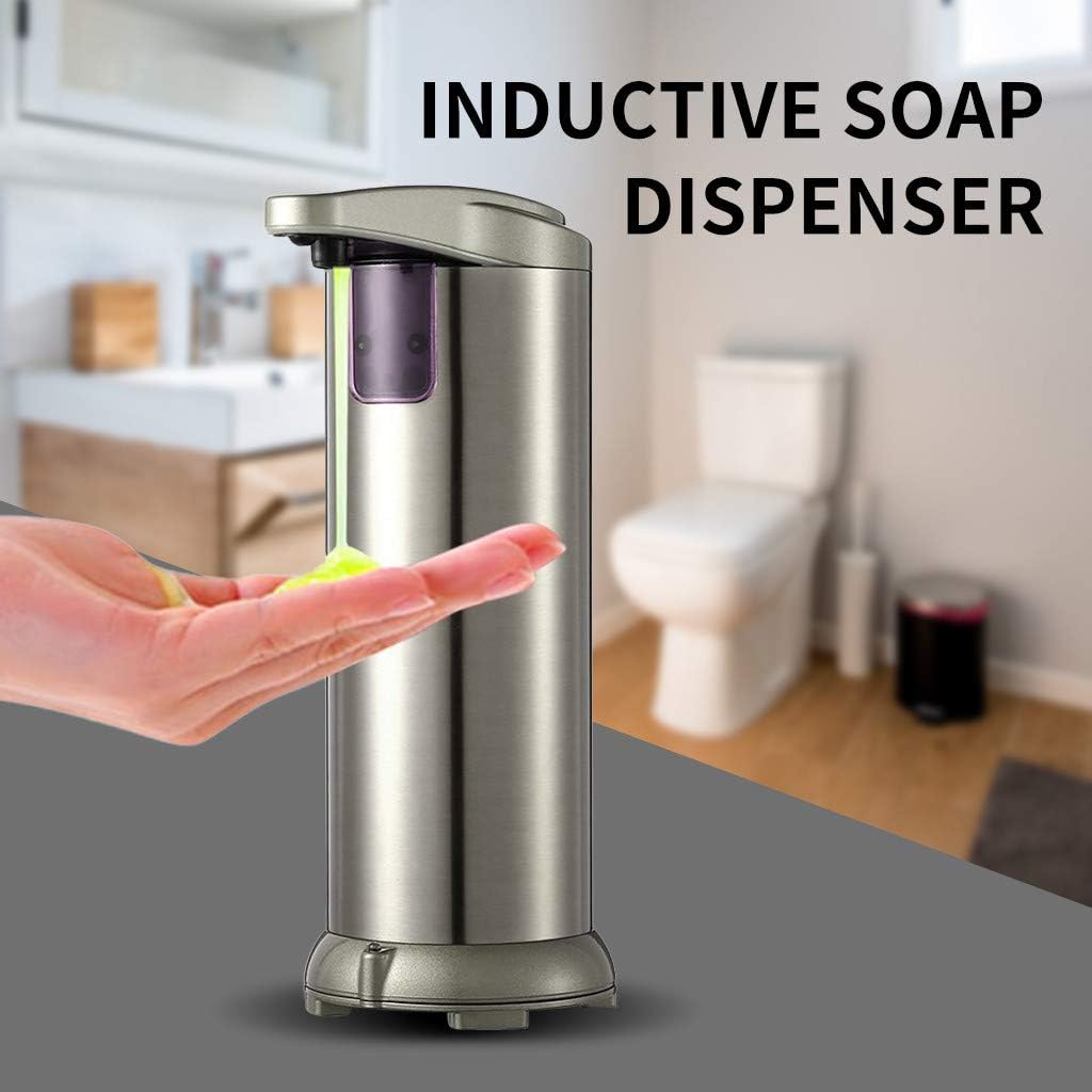 Soap Dispenser,Touchless Automatic Soap Dispenser Liquid Hands-Free Auto Hand Soap Dispenser Automatic Stainless Steel Sensor Infrared Handfree Soap Sanitizer