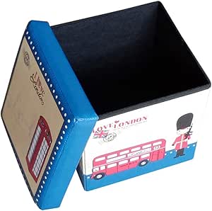 Amazon.com: Quadratischer Fußschemel Kinder Kreativer Lederhocker