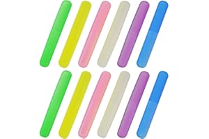 BSKIFNN 12PCS Plastic Toothbrush Case Six Colors Portable Dust-proof Toothbrush Cases Toothbrushes Holder for Daily and Travel Use (12)