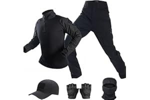 VPZenar Tactical Uniform,Combat Pants and Shirt,Cap Balaclava Gloves Set,Camo Camouflage Suits, Men's Military Airsoft Gear
