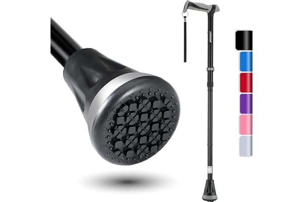 REHAND Walking Cane - Foldable, Adjustable, Collapsible Walking Canes for Men & Women, Heavy Duty All Terrain Tip, with Trave