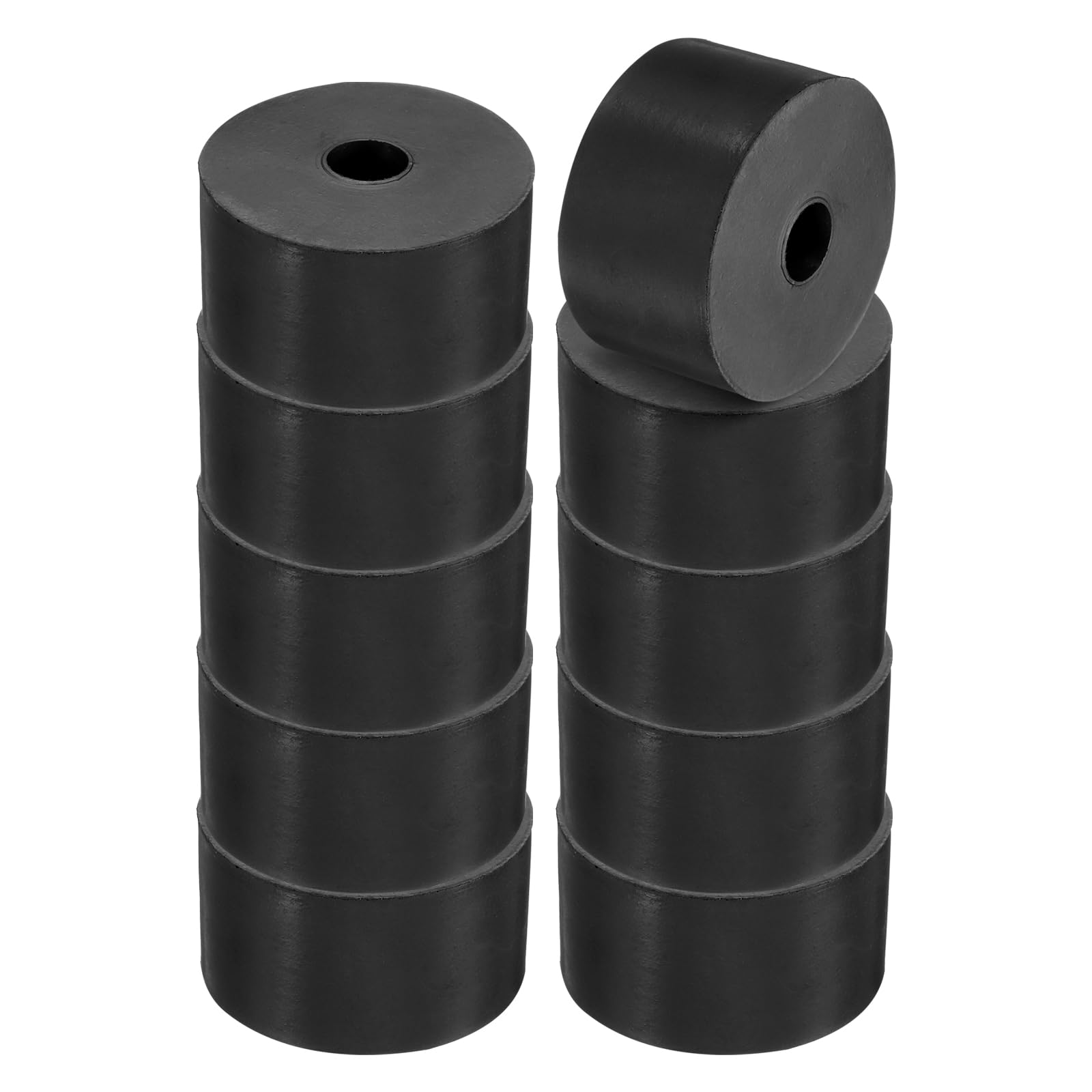 PATIKIL Multi Purpose Rubber Spacer, 10 Pcs 2"OD 0.47"ID 1.2"Thickness Neoprene Round Anti-Vibration Isolation Pads Isolator Rubber Bushings Spacer Washer for HVAC Bolts Car Accessories