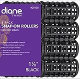 Diane Snap-on Rollers * 1 1/8 Inch * 8 Rollers Per Bag, Made from the highest quality non-breakable material, No pins or clips needed, Holds and locks curls in place