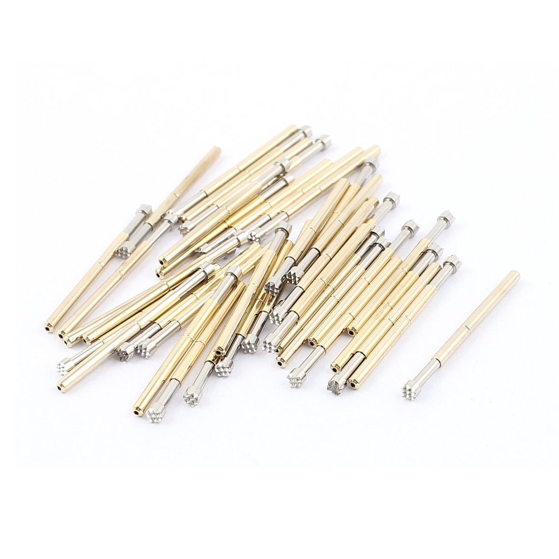 Sourcingmap 40Pcs P125H 2.5mm Crown Tip Spring Test Probes Pins 33mm for PCB Borad