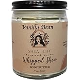 Vanilla Bean Premium Blend Whipped Body Butter with nourishing shea butter. Excellent body butter for softer skin naturally while also enjoying the uplifting fresh aroma of Vanilla.
