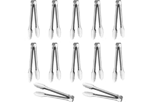 Serving Tongs,Buffet Tongs, ACAUTO Stainless Steel Food Tong Serving Tong Small Serving Tongs Stainless Steel Mini Appetizer 