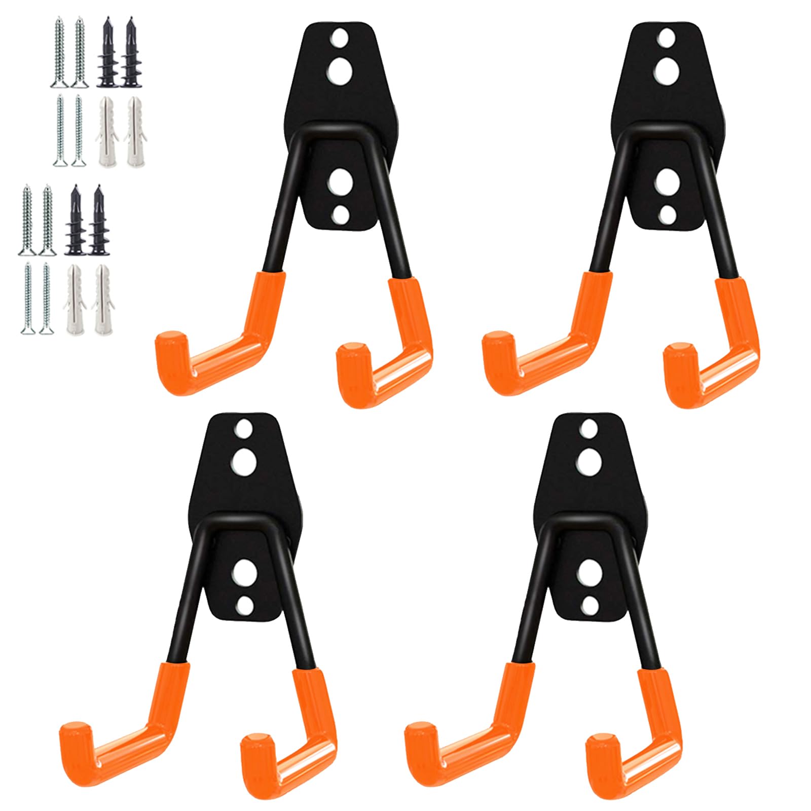 PYBTOOL Heavy Duty Garage Storage Utility Hooks - Steel Wall Mount Hanging Hooks Organizer