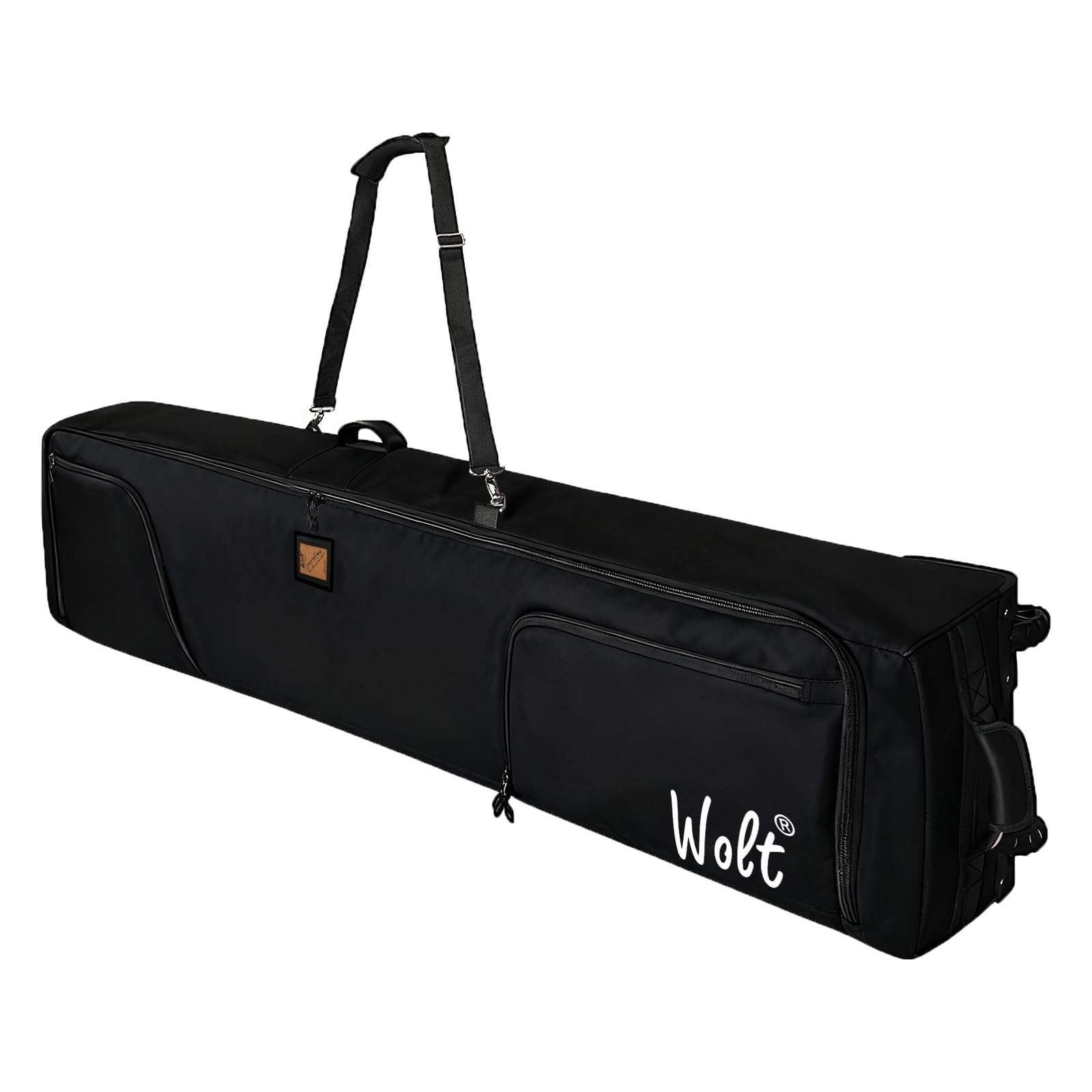 Photo 1 of WOLT Snowboard Bag with Wheels- Padded Ski Bags for Air Travel, Fit to Double Pairs of Skis up to 190cm(Black)