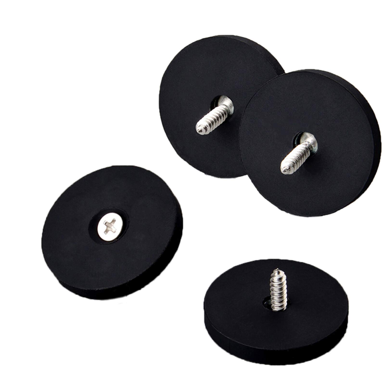 MUTUACTOR 4 sets neodymium rubber coated magnet with M5 countersunk hole, vertical magnetic pulling force 8.5 kg,Suitable for wall mounting…