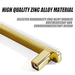 Kcmwsy 5 Pack White and Gold Cabinet Pulls Kitchen