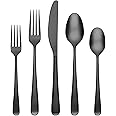 Cambridge 514520CKW12DS Rafael Black Flatware, 20-Piece Set