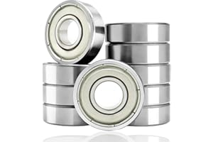 20 Pcs 608-ZZ Ball Bearings,Bearing Steel, Double Rubber& High RPM Support, Sealed Miniature Deep Groove Ball Bearings