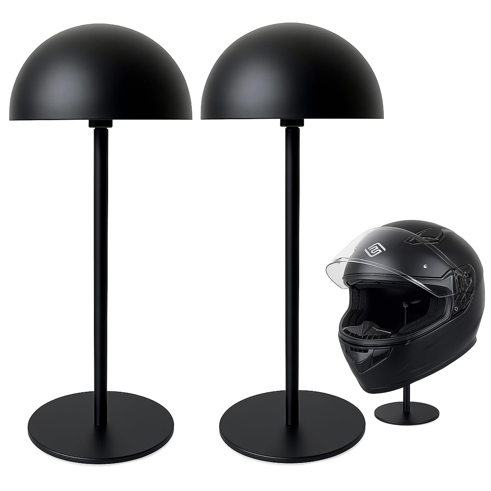 Photo 1 of motofans® Helmet Stand Metal, Rotation Metal Stand Desktop Hanger Rack Helmet Stand Display 