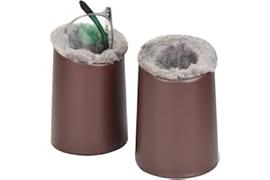 Bleiou Pack of 2 Plush Lined Eyeglasses Holder Stand Case Glasses Protective Holder for Desks or Nightstands