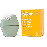 Ethique Purifying - Solid Face Cleanser for Oily Skin -Vegan, Zero-Waste, Plastic-Free, Cruelty-Free, 3.9 oz (Pack of 1: 2 Bars)