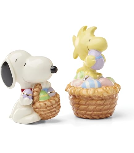 箱付き美品1993年製ヴィンテージSNOOPY ソルト＆ペッパー 2個セット Amazon.com: Lenox Snoopy Easter Porcelain Salt and Pepper Shaker