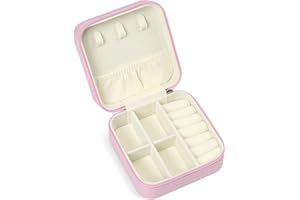 SLOZO Travel Jewelry Case, Travel Jewelry Box, Mini Jewelry Travel Case, Jewelry Organizer Case, Portable Small Jewelry Organizer Storage Boxes - Best Gift for Women Girls.
