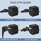 LENCENT 2 Pin to 3 Pin UK Fuse Adaptor Plug 10A Shaver Toothbrush view 2
