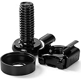 RVIEVJP 50 Pack M6 x 16mm Rack Mount Cage Nuts, Screws &amp; Washers | 50 M6 x 16mm cage nuts, screws &amp; washers; fits square-hole server, network &amp; equipment racks; free cable ties.