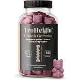 TruHeight Growth Gummies (Grape) Tall Nutrition for Natural Growth Supplement for Kids &amp; Teens - Vitamin D, K, Calcium &amp; Ashwagandha, Bone Strength Vitamins D3 K2, Picky Eater, Taller Ages 5+