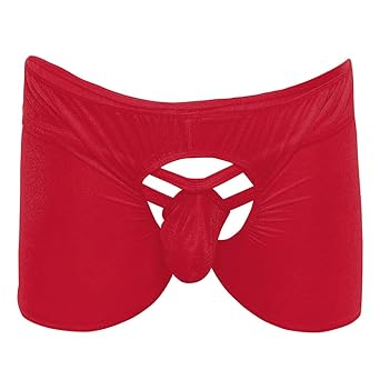 IWEMEK Herren Boxershorts mit Strings Transparent Reizwäsche Mini Slips Retroshorts T-Back Sexy Durchsichtig G-String Unterwä
