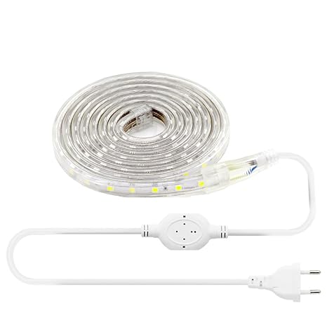 LEBRIGHT 2M(6.6ft) LED Streifen Licht 60 LEDs/M SMD 5050 6000K, 230V IP65 Wasserdichter Lichtstreifen für Hausgarten, Dekorat