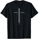 Proverbs 3:5-6 Christian Bible Verse Cross Design T-Shirt
