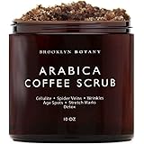Brooklyn Botany Arabica Coffee Body Scrub - Moisturizing and Exfoliating Body, Face, Hand, Foot Scrub - Fights Stretch Marks,