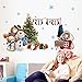 ANBER Merry Christmas Wall Sticker Santa Snowman Removable Vinyl Wall Decals Window Xmas Self-Adhesive Holiday Home Decoration