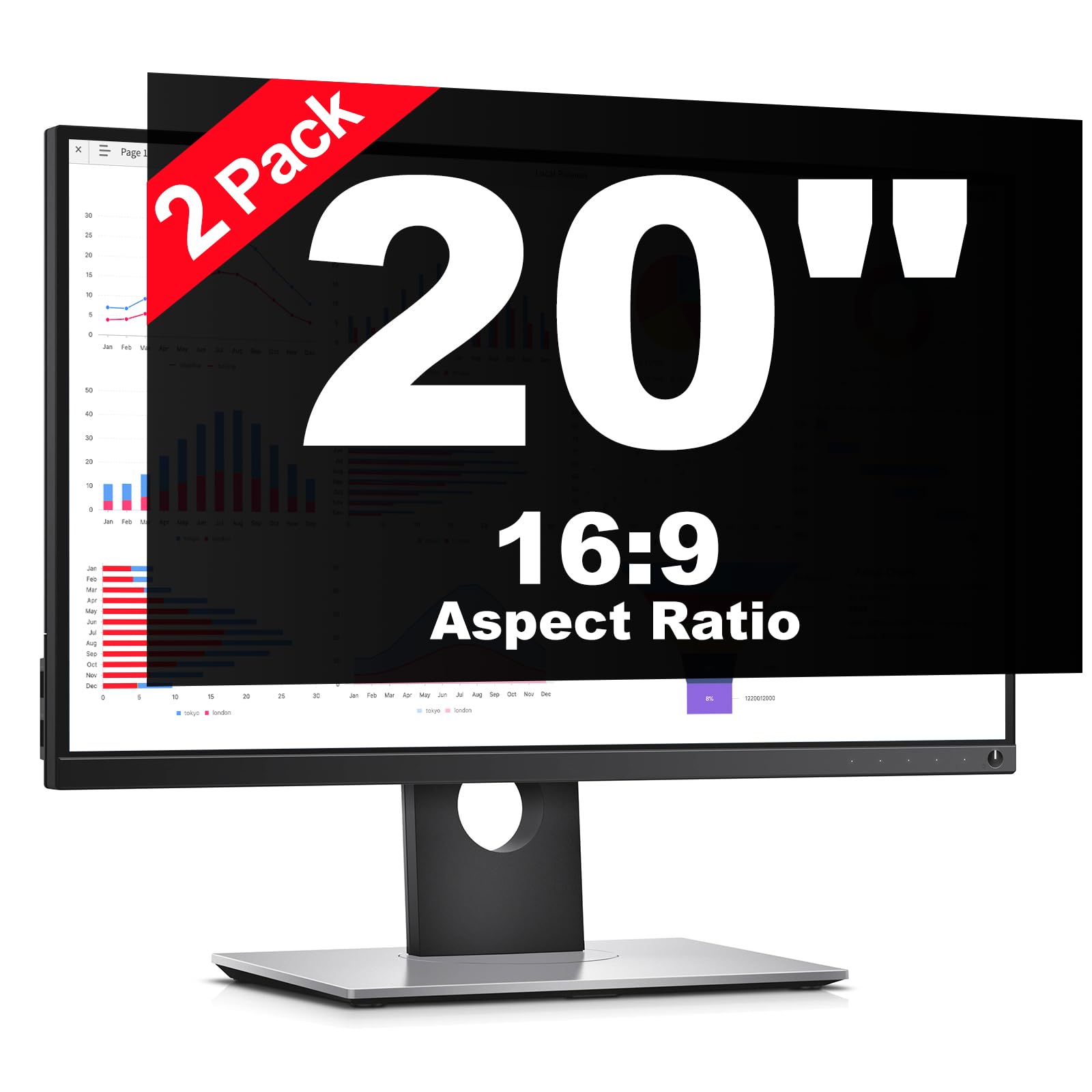 [2 Pack] 20 Inch Computer Privacy Screen Protector