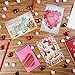 Sustainable Greetings 36 Pack Vintage Valentine's Day Cards & Envelopes - 4 x 6 in Pink Animal Notecards - 6 Assorted Designs Blank Inside for Classroom Exchange